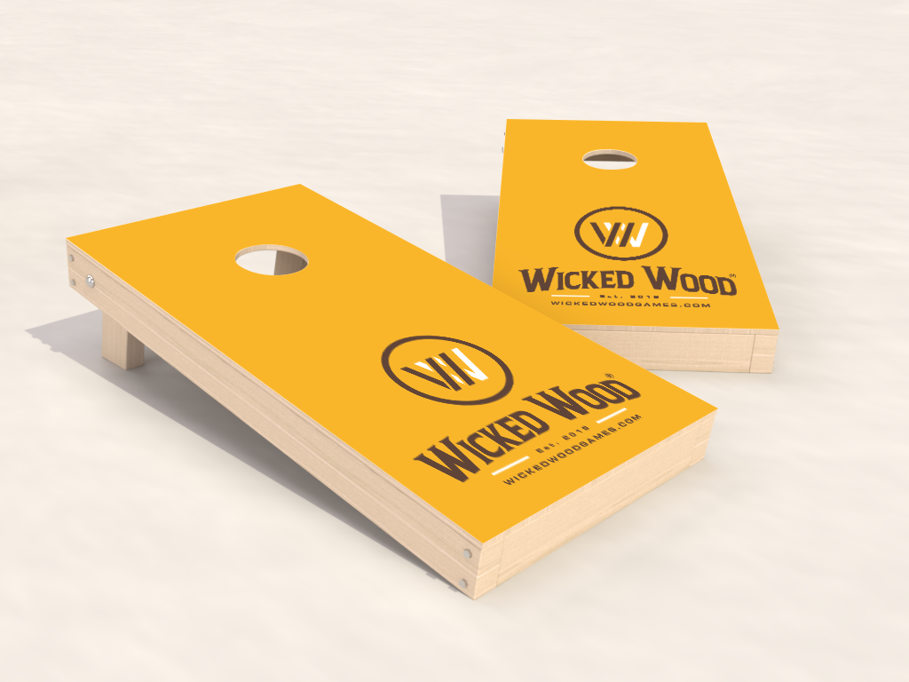 Jeu de Cornhole - Imprimé vinyle Wicked Wood - 90x60cm - Wicked Wood Games